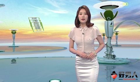 韩电视台天气预报主持人着装性感频惹争议(组图)
